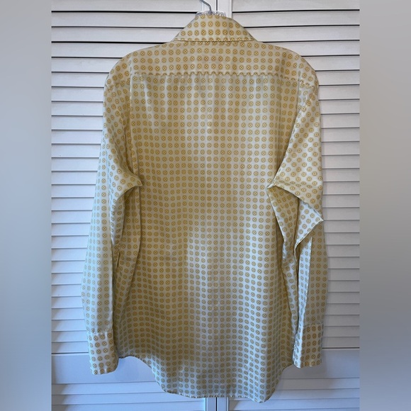 Vintage 1970s Men’s Arrow Getaway Long Sleeve Button Down Size Large Yellow Gold - Picture 7 of 16